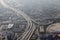 Los Angeles Downtown Freeways Summer Smog Aerial