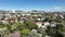 Los Angeles Downtown from Mid Wilshire Aerial Shot Descend in California USA