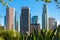 Los Angeles downtown skyline, skyscrapers in the city center, California, USA