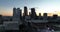 Los Angeles downtown skyline with skyscrapers. Los-angeles city top view, panoramic city.