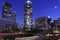 Los Angeles downtown under the moonlight