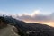 Los angeles  hillside hiking trail at dawn