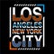Los angeles, new york city typography graphic t shirt vector illustration denim style vintage