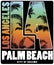 Los Angeles Palm Beach T shirt Poster design