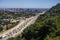 Los Angeles panoramic view. Highway included in the picture.
