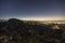 Los Angeles San Fernando Valley Predawn Rocky Hilltop View