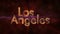 Los Angeles - shiny looping city name text animation