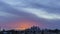 Los Angeles skyline with beautiful clouds