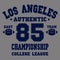Los Angeles slogan with varsity font for man and woman tee t shirt or sweatshirt