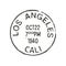 Los Angeles USA city postage and postal stamp