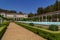 Los Angeles, USA - July 07, 2018, the famous Getty Villa in Santa Monica County, Los Angeles, California. The design of