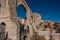 Los Arcos aqueduct in old town. Teruel, Aragon