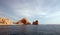 Los Arcos / The Arch at Lands End as seen from the Pacific Ocean at Cabo San Lucas in Baja California Mexico