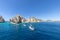 Los Cabos cruise ship cruise around scenic tourist destination Arch of Cabo San Lucas, Playa Amantes, Playa del Divorcio