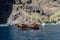 Los Gigantes cliffs view from atlantic ocean at Playa de masca