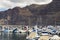 Los Gigantes Spain. 03-05-2019. Harbor   in front of huge cliffs at   Los Gigantes town in Tenerife. Canary Islands.