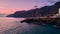 Los Gigantes view from Tenerife Island Spain at sunset