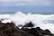 Los Hervideros. Rugged lava west coast between Playa Blanca and El Golfo. Rock caves. Canary Islands, Lanzarote, Spain.