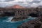 Los Hervideros volcanic panorama, Lanzarote, Spain