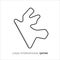 Losail circuit, Qatar. Motorsport race track vector map