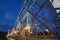 Loschwitz Bridge in Dresden at night, Germany