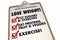 Lose Weight Checklist Clipboard Eat Exercise Words