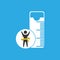 Lose weight concept tape measure icon