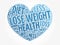 Lose Weight heart word cloud collage, health concept background