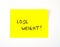 \'Lose Weight\' written on a sticky note