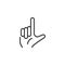 Loser gesture line icon