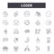 Loser line icons, signs, vector set, linear concept, outline illustration