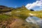 Loser mountain and the Alpine lake Augstsee in the Austrian Alps near Altaussee village, Austria