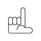 Loser sign from fingers. Symbol man who is unlucky.