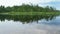 Lososinnoye lake. Taiga ecosystem. Reed sedge. Tourism and recreation in wild places of Karelia. Fish bays for fishing
