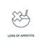 Loss Of Appetite icon. Simple illustration from coronavirus collection. Creative Loss Of Appetite icon for web design