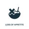 Loss Of Appetite icon. Simple illustration from coronavirus collection. Creative Loss Of Appetite icon for web design, templates,