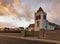 Lossiemouth, St Gerardine\'s Church in December storm.