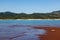 Lost Creek Lake Shoreline and Cascade Mountains