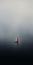 Lost In The Fog: A Minimalist Red Lighthouse In The Hudson River