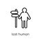 lost human icon. Trendy modern flat linear vector lost human icon on white background from thin line Feelings collection