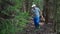 Lost mushroom picker using smart phone gps signal to get out from forest
