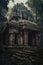 The Lost Temple of the Amazonian Jungle: A Dynamic, Old Building in the Middle of an Adventurer\\\'s Grainy Journey