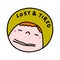 Lost and tired hand drawn vector illustration in cartoon comic style sticker pin patch