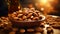 a lot of almonds in a bowl picture generative AI