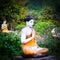 Lot Buddhas statues in Loumani Buddha Garden. Hpa-An, Myanmar (