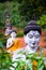 Lot Buddhas statues in Loumani Buddha Garden. Hpa-An, Myanmar (