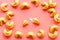 A lot of Chinese New Year fortune cookies. Chinese New Year background