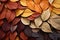 A lot of colorful leaves. Naturalistic tones. Generative AI