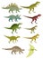 A lot of dinosaurs animals collection