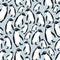 A lot of penguins seamless pattern